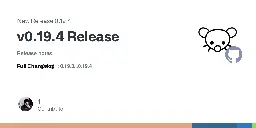 Release v0.19.4 Release  · LemmyNet/lemmy